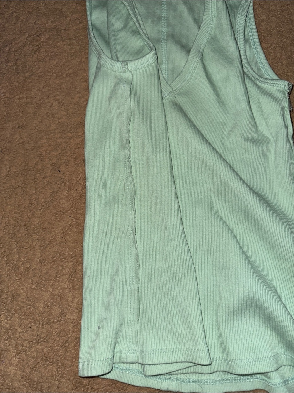 NWOT We The Free Mint Green Sleeveless V-Neck Tank Top - Picture 3 of 5